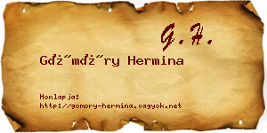Gömöry Hermina névjegykártya